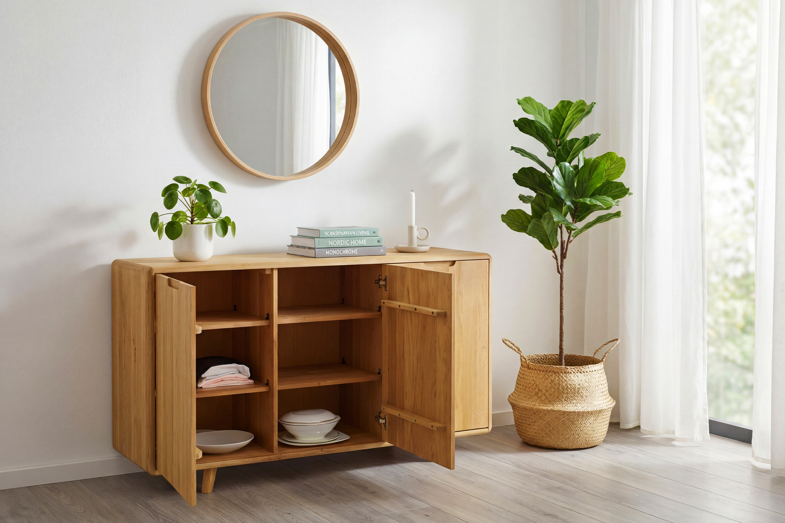 Eichen-Kommode mit Türen, Farbe natüriche Eiche, Kollektion Bratislava