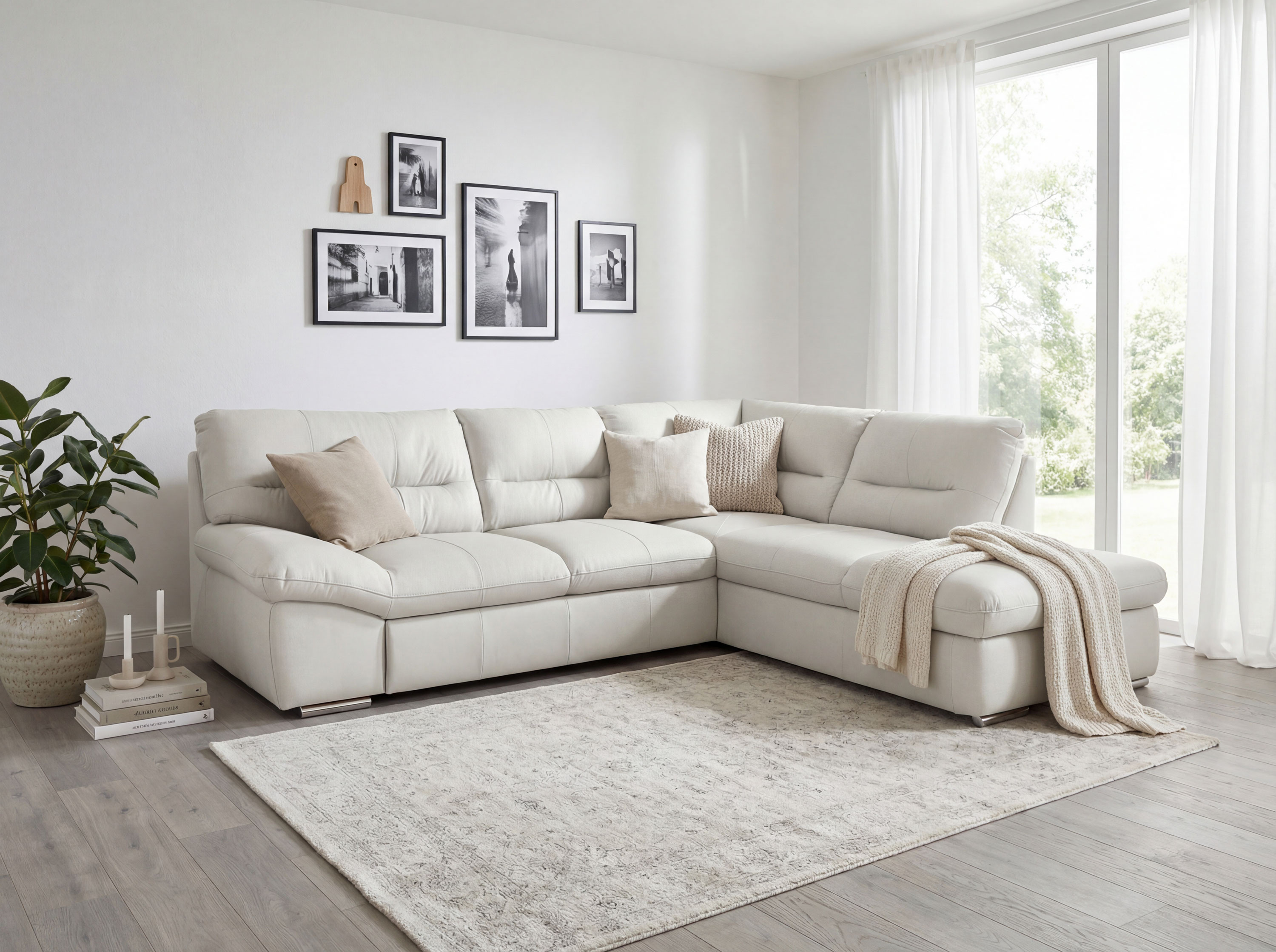 Eckcouch - echtes Leder