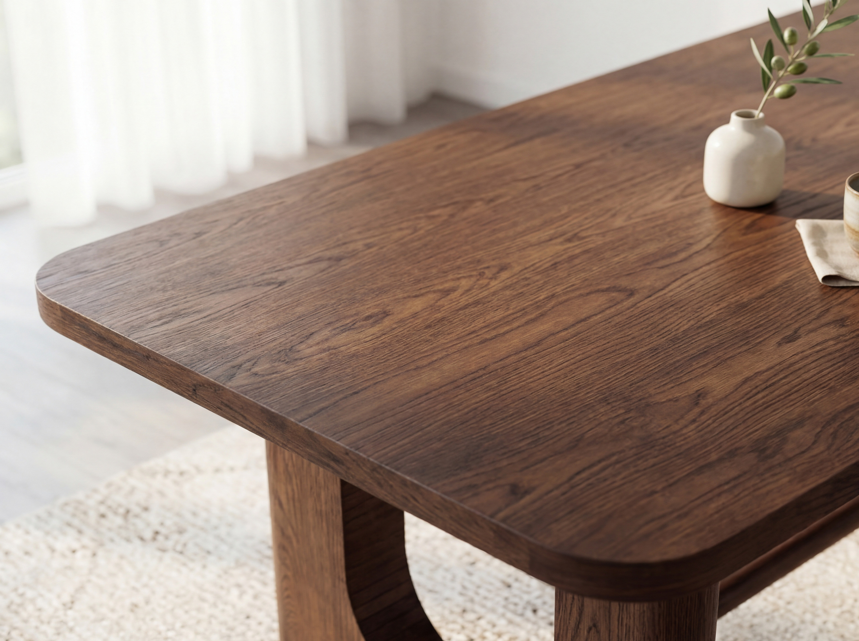 Richmond dió étkezőasztal tömör asztallappal az étkezőbe