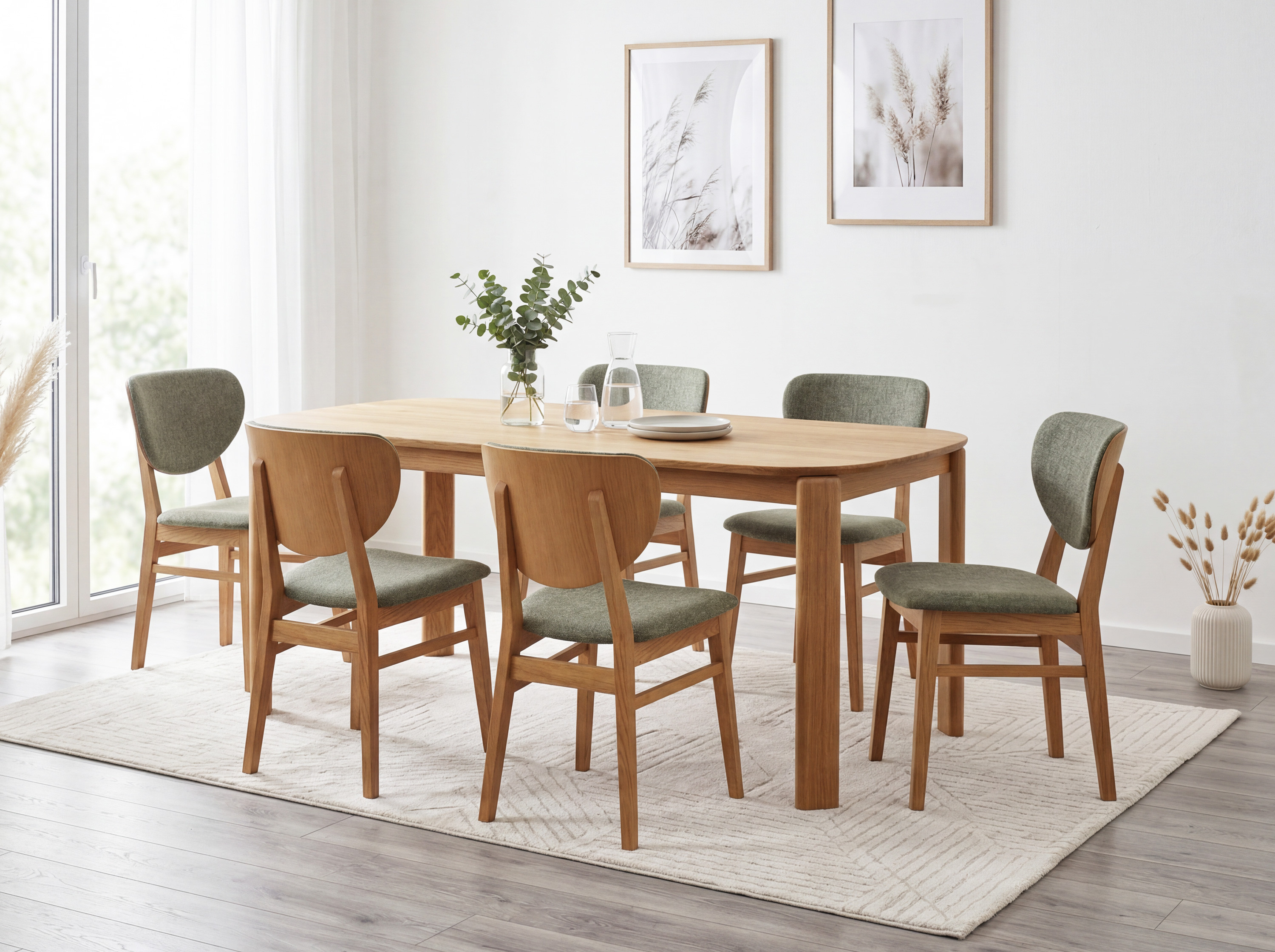 Kárpitozott Barca étkezőszék tömör tölgyből – ülőlap részlet