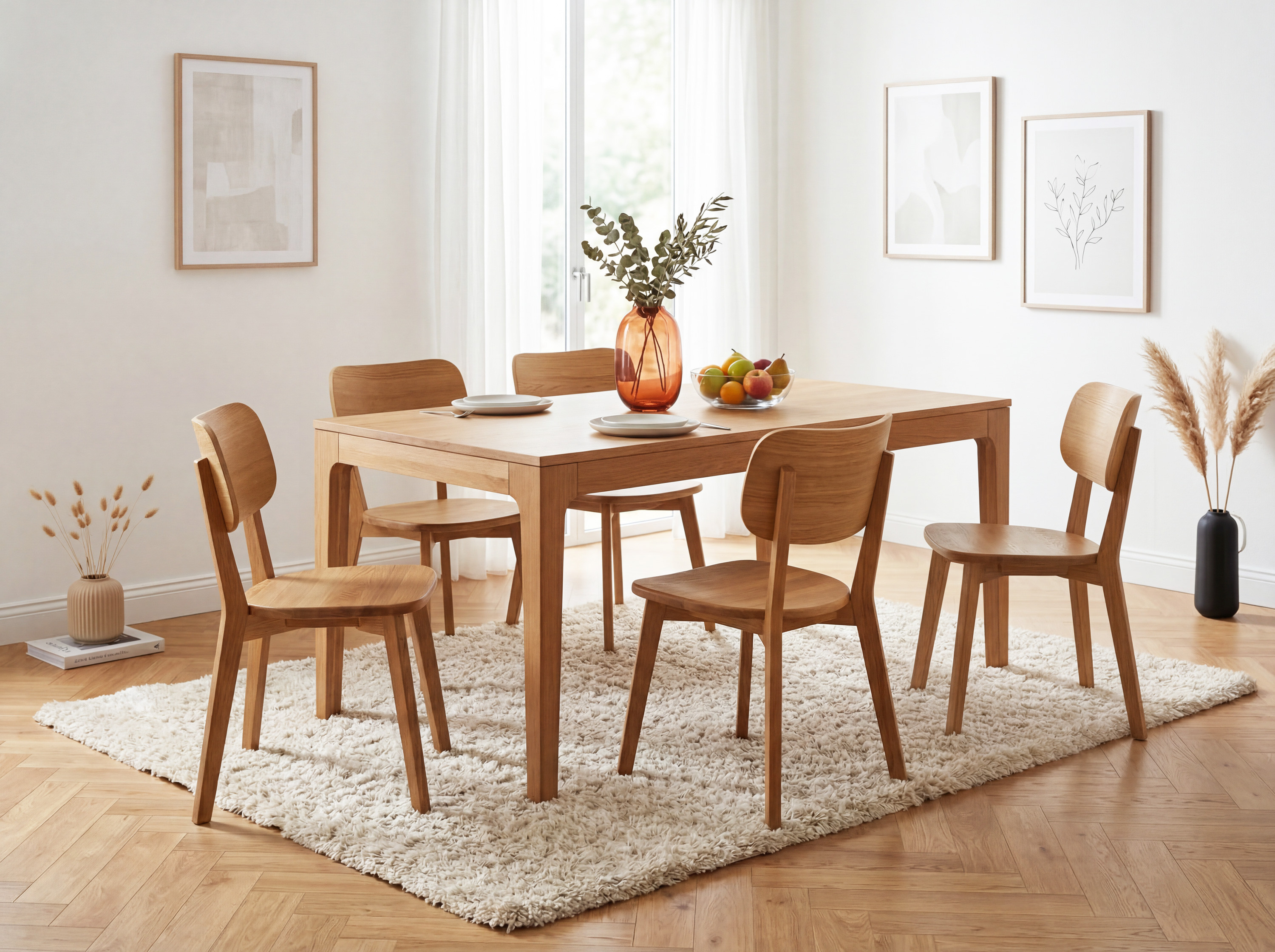 Rozkladací dubový jedálenský stôl Lukas 140 x 90 cm