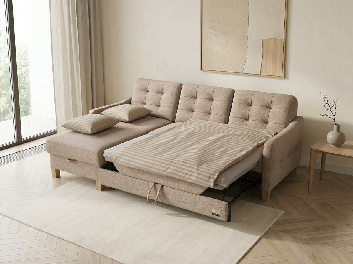 Rohová sedačka v interiéri