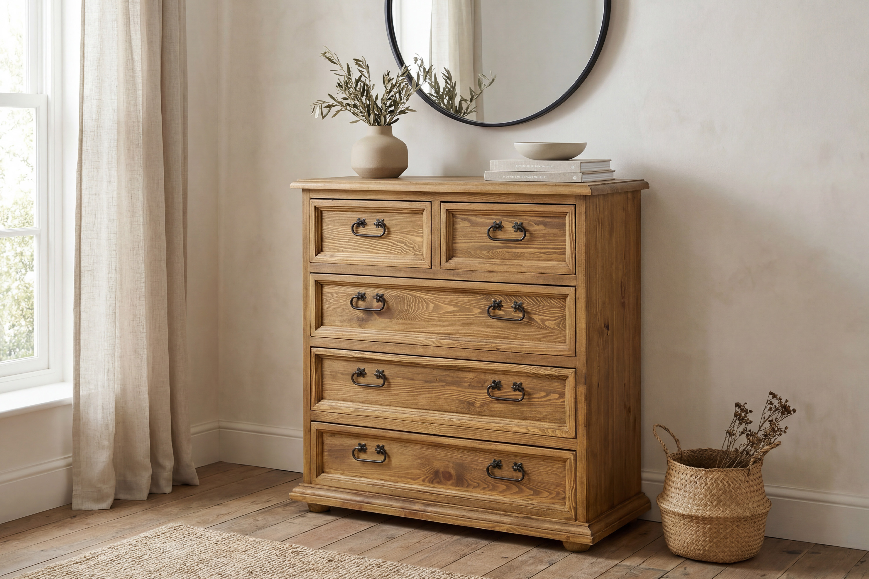 Komoda so zásuvkou TOP z masívnej borovice v rustikálnom štýle