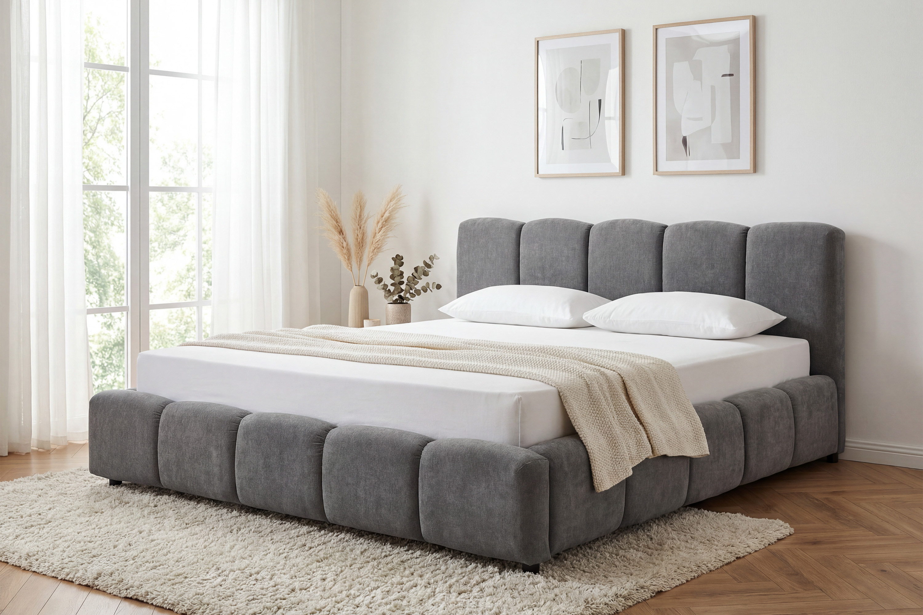 Posteľ Nubi s úložným priestorom a lamelovým roštom