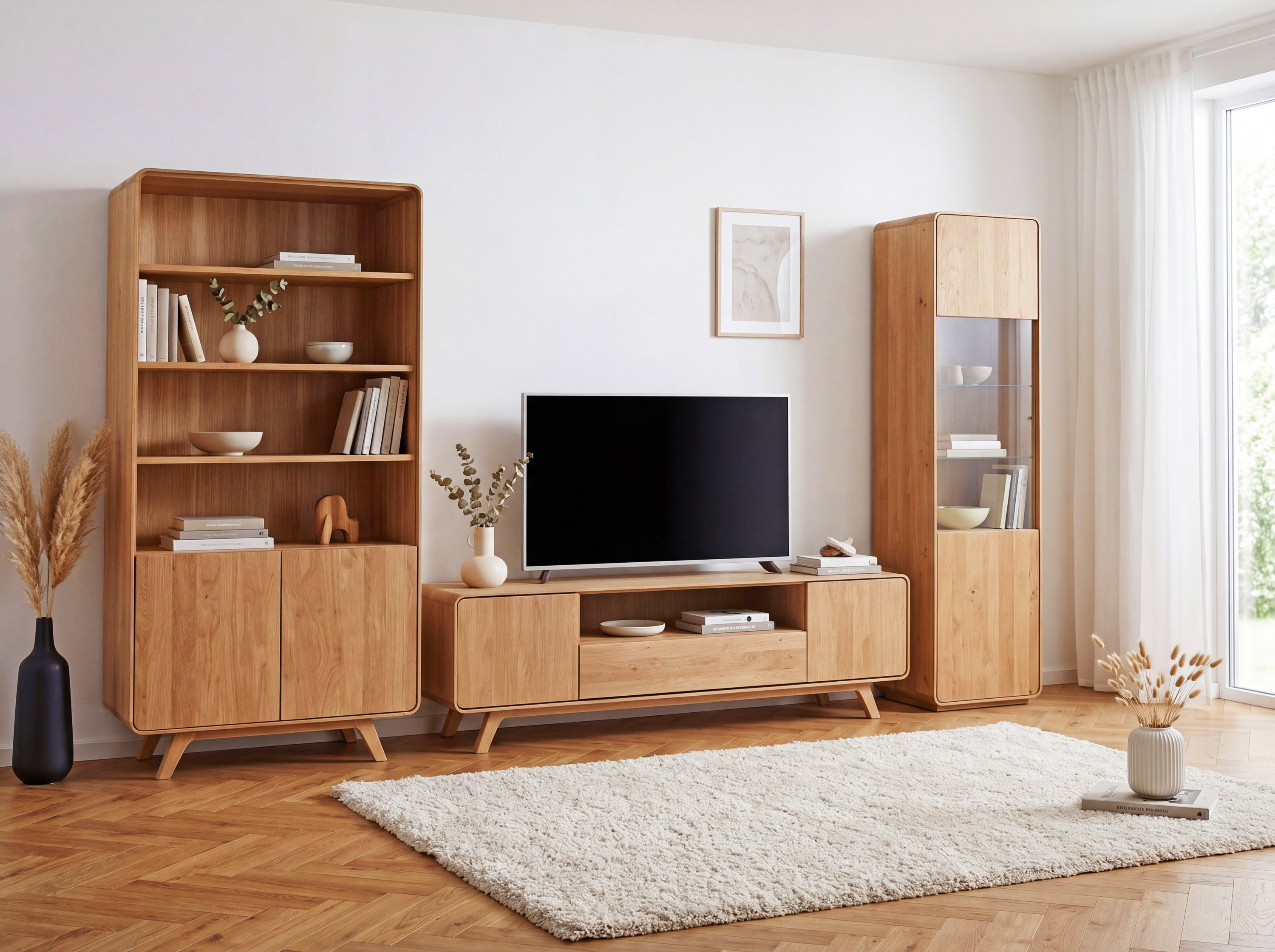 Masívna dubová TV komoda Avalon dub natural