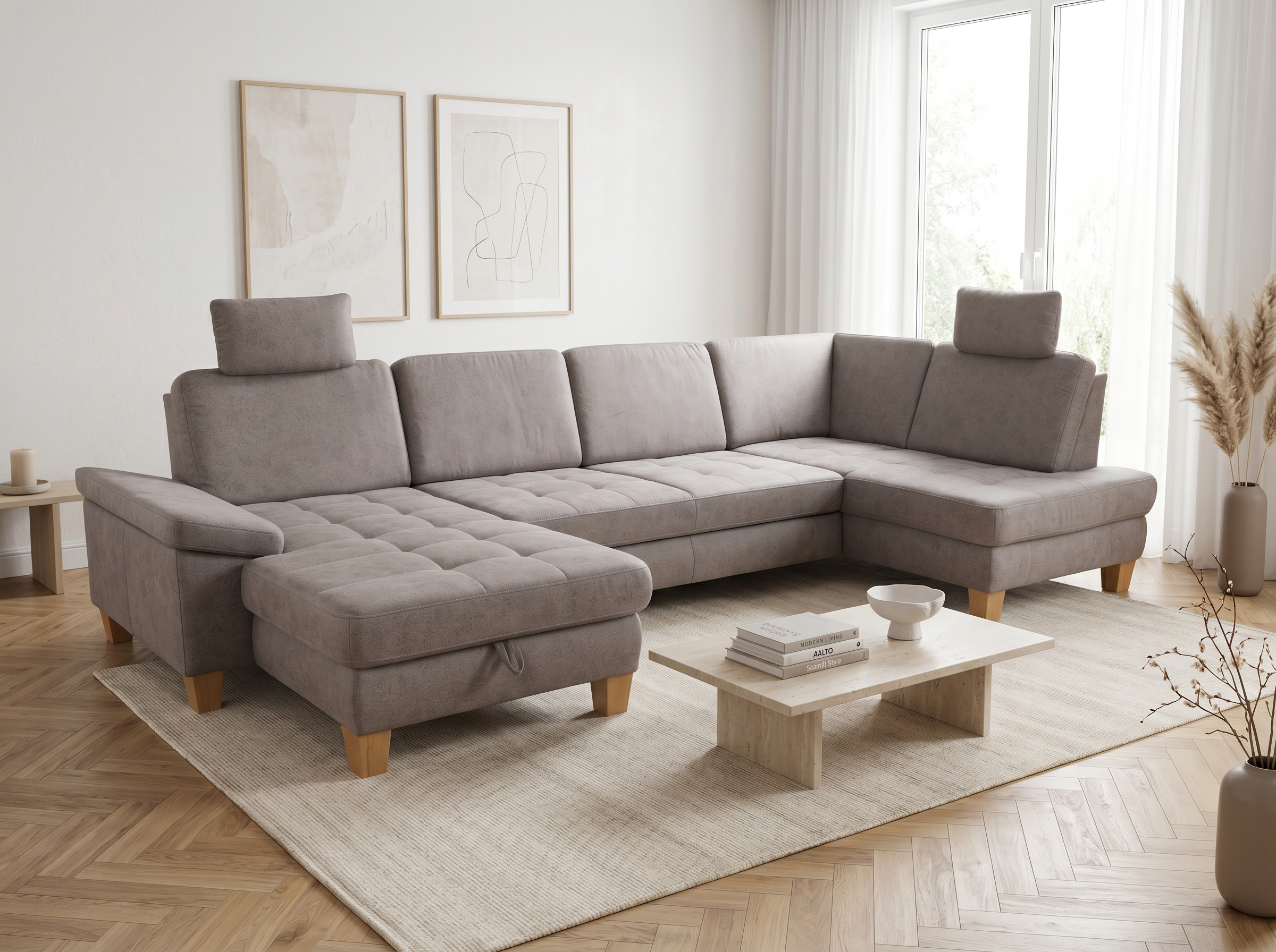 Sedacia súprava do U WESTHAM LC/2,5/OttoXS v látke Taurus Hellgrau