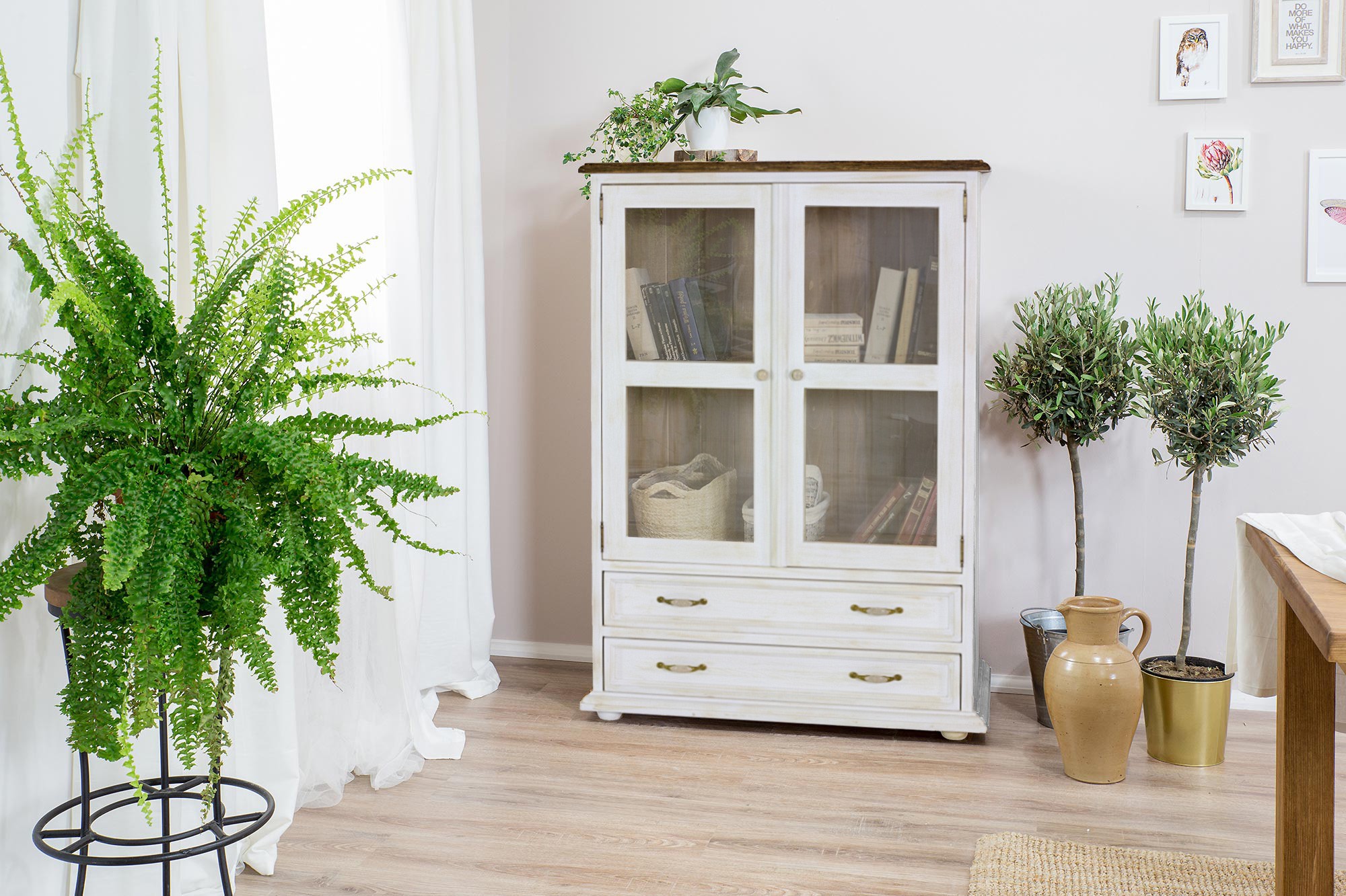 malá vitrína Provence - drevená typ kom 108