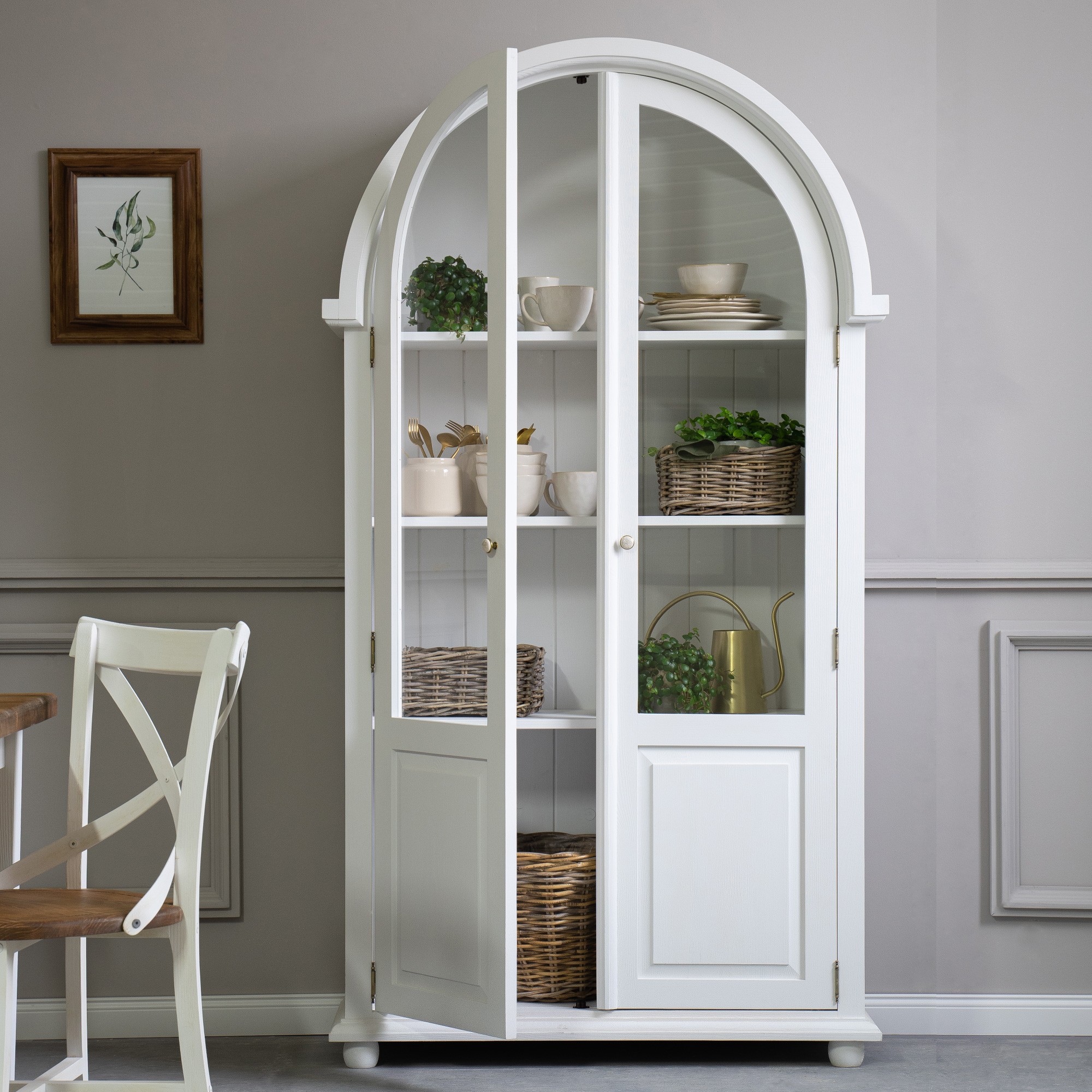 Vitrine Provence - Holzvitrine mit Glas Typ vit 03